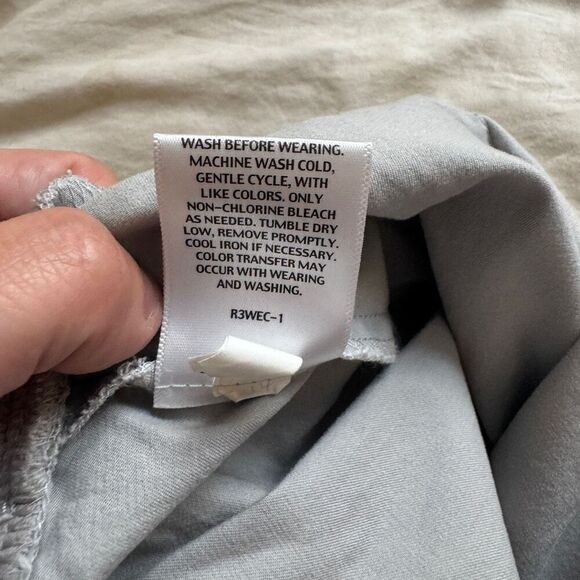 Eileen Fisher Pants Women's Large Gray Cropped Capri Pockets Drawstring - Picture 10 of 10